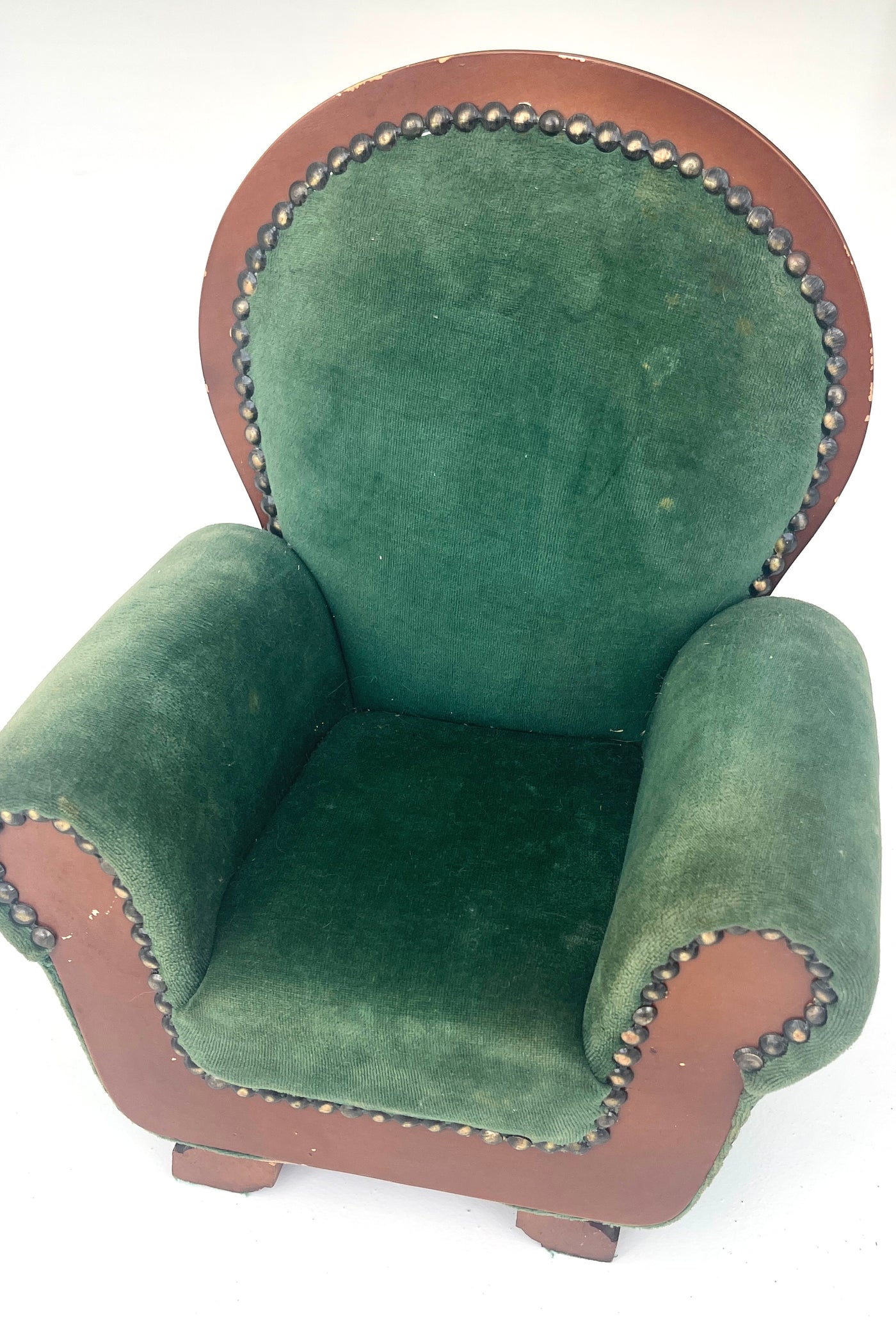 Vintage Green Velvet Chair