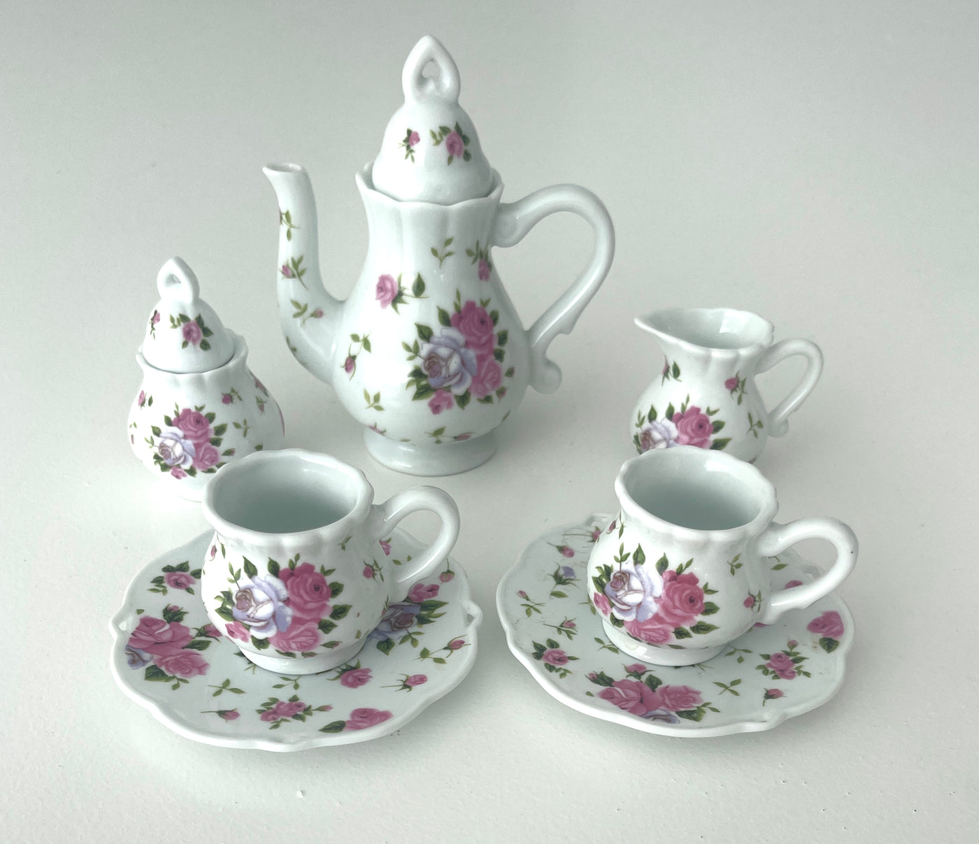 Pink Flower Tea set