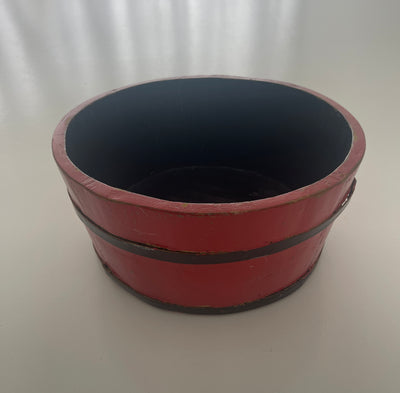 Red wooden bowl