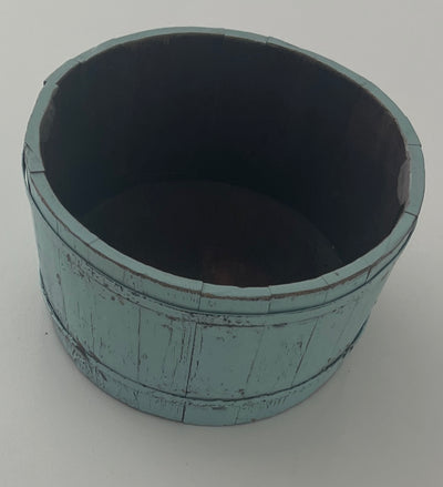Distressed Blue Wood Bowl