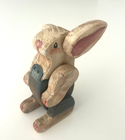 Vintage Wood Bunny Toy