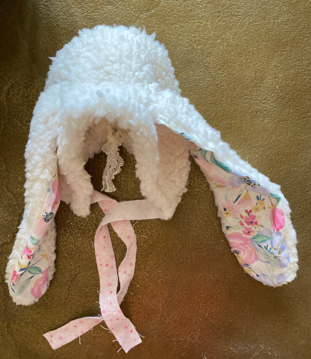 Pink Flower Bunny Bonnet