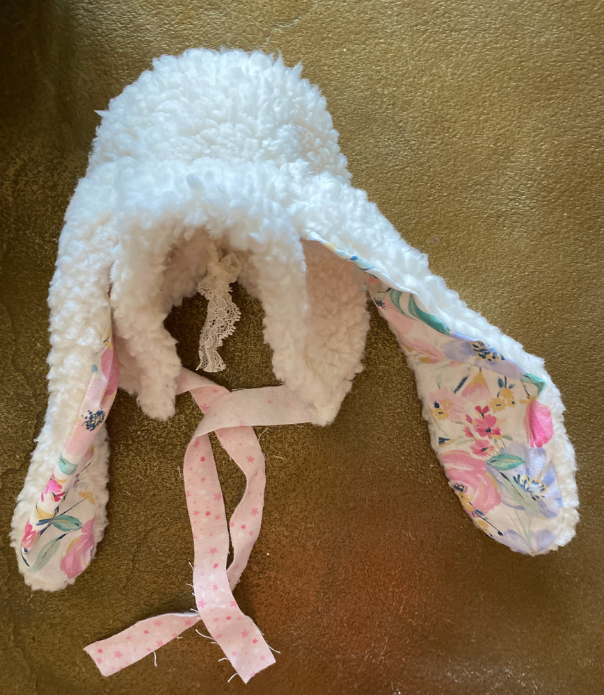 Pink Flower Bunny Bonnet