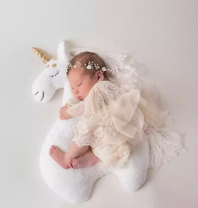 Newborn stuffed horse or unicorn prop