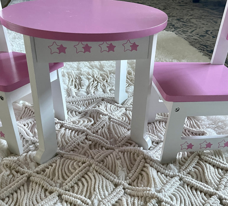 Pink Table & Chairs